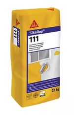 Mortero de reparación y regularización de fachadas en capa fina, clase R1, SikaRep®-111 de Sika. Gris